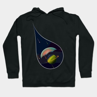 It's raining Planets - Raindrop Design Hoodie